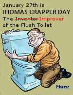 Many people believe that Thomas Crapper invented the flush toilet. That honor goes to Sir John Harington in 1596. Crapper, an English plumber born in the 1800s, invented several products that helped modernize the bathroom experience, during a time when people were bashful about bodily functions and didn't want to talk about anything related.